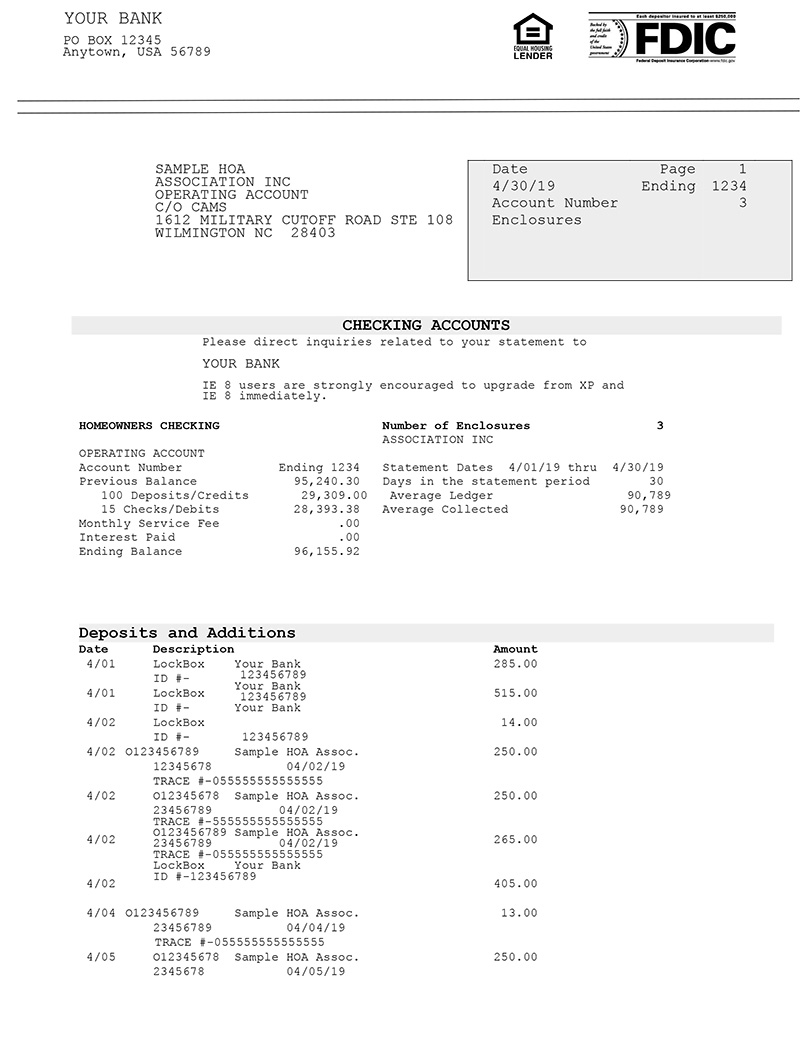 Bank Statements